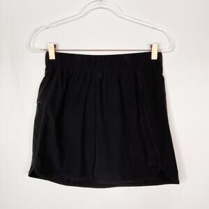 Calia By Carrie Underwood XSmall Black Woven Skort with Liner Shorts Zip Pocket